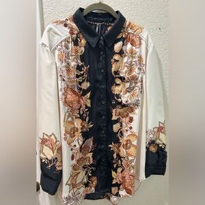 Anthropologie Brielle Button Down Sz L